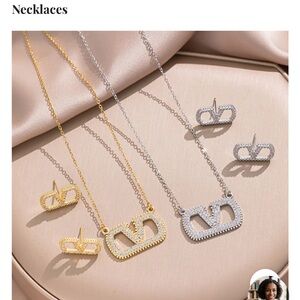 Gold and Silver Crown Pendant Necklaces